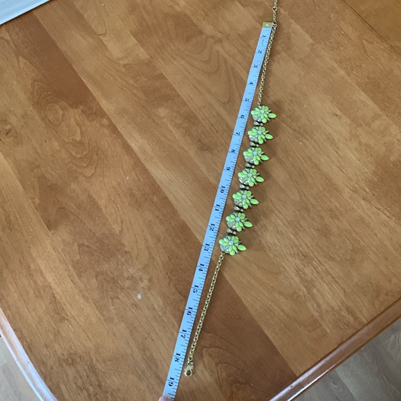 J. CREW Lime Green Beads/Rhinestone Statement Necklace - Picture 9 of 12